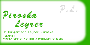 piroska leyrer business card